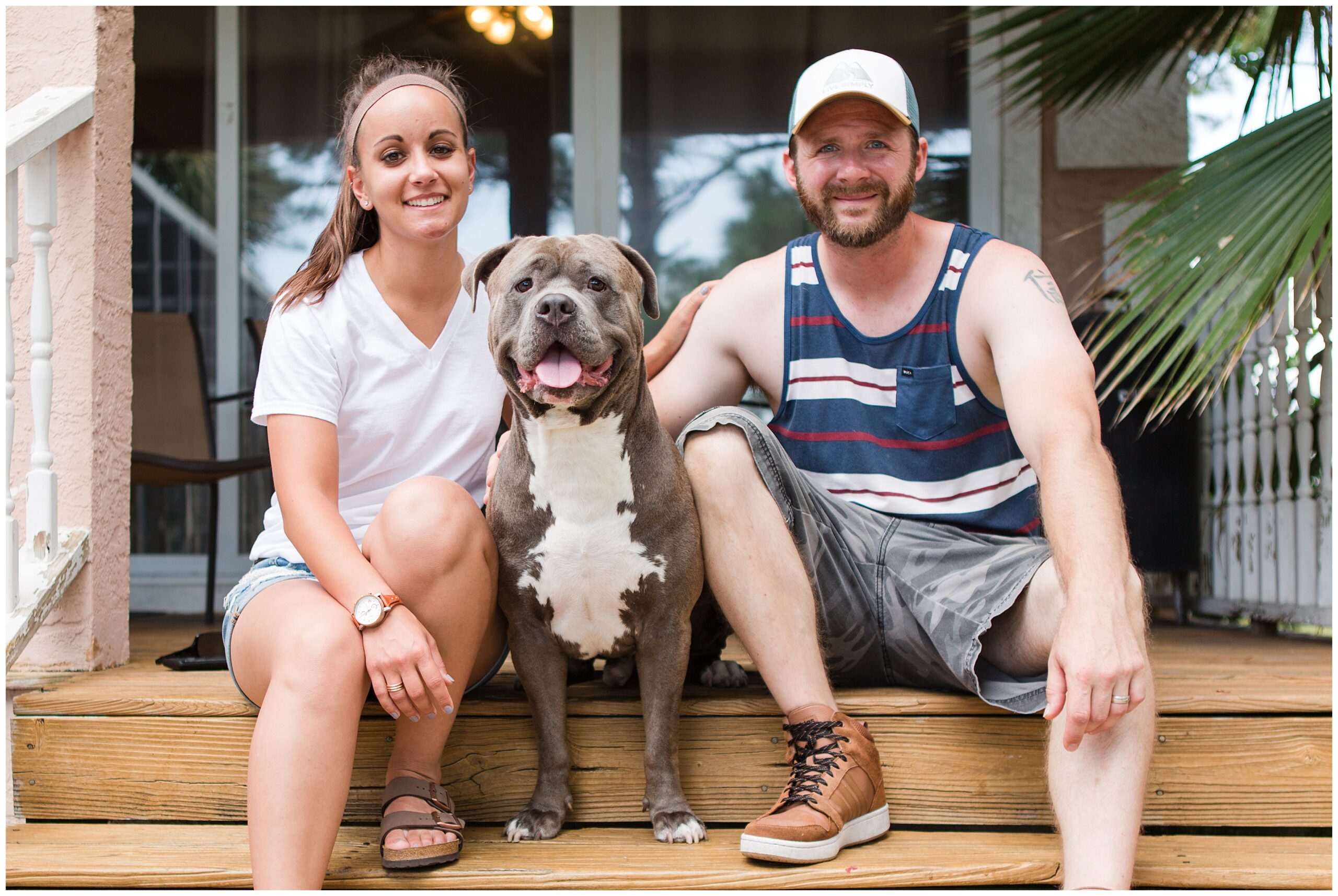 Rachael & Blake with their first dog, Kronos. Chicagoland Wedding Photographer. Team Watson. 